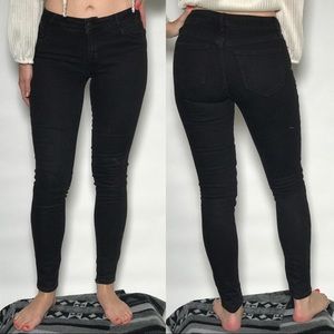 Old Navy Super Skinny Mid Rise Black Jeans